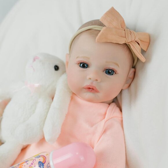 Other - 🆕18nch Full Vinyl Body Newborn Baby Doll Poseable Limbs Purple-bettie Girl